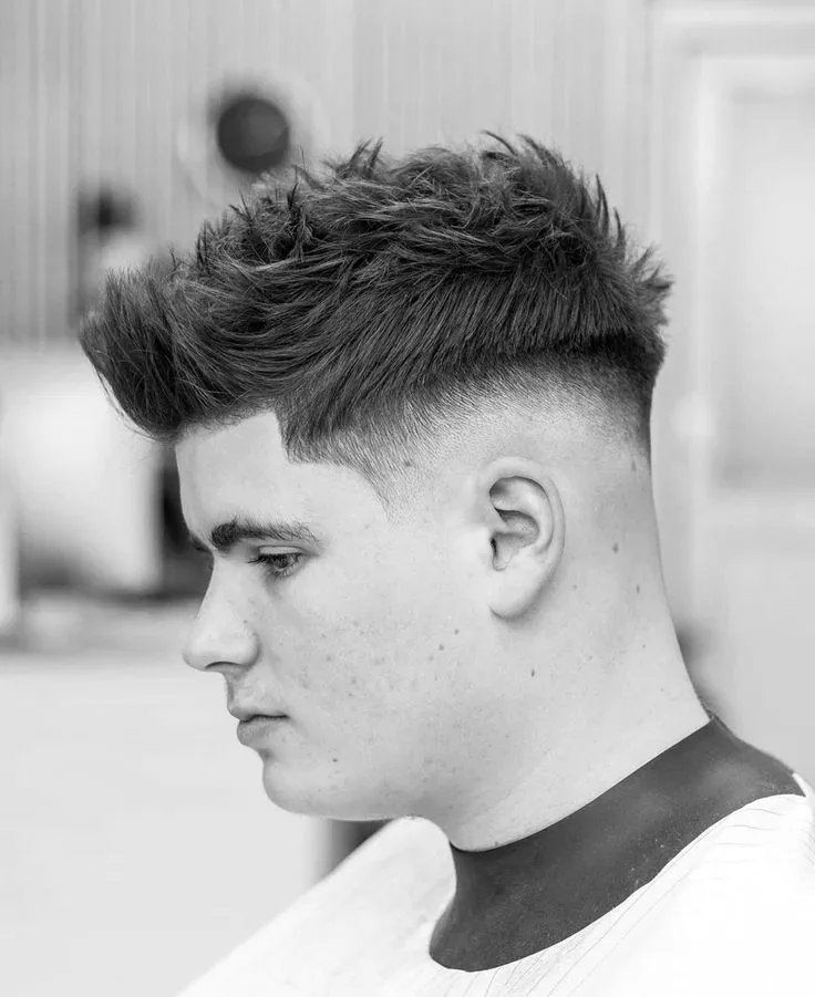 Textured quiff with a fade by Youssef Ouda